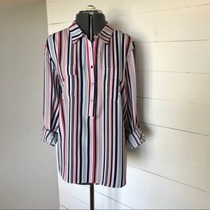 NWOT Candy Striped Rayon Camp Shirt by DR2